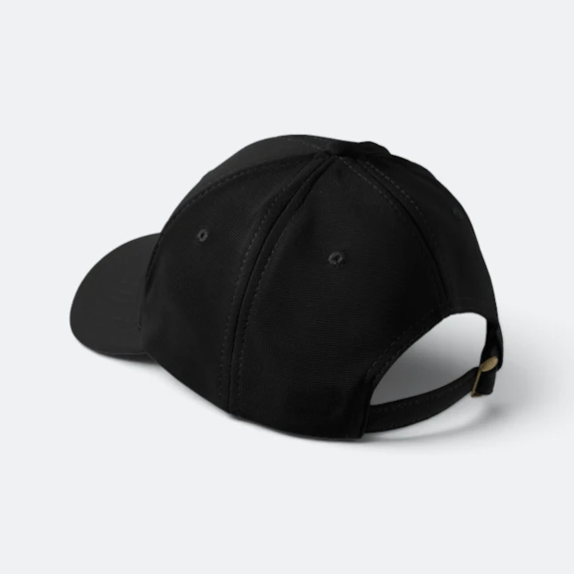CP27 Polyester Baseball Cap 13 Colours Black Cp27 polyester baseball cap 13 colours black back view