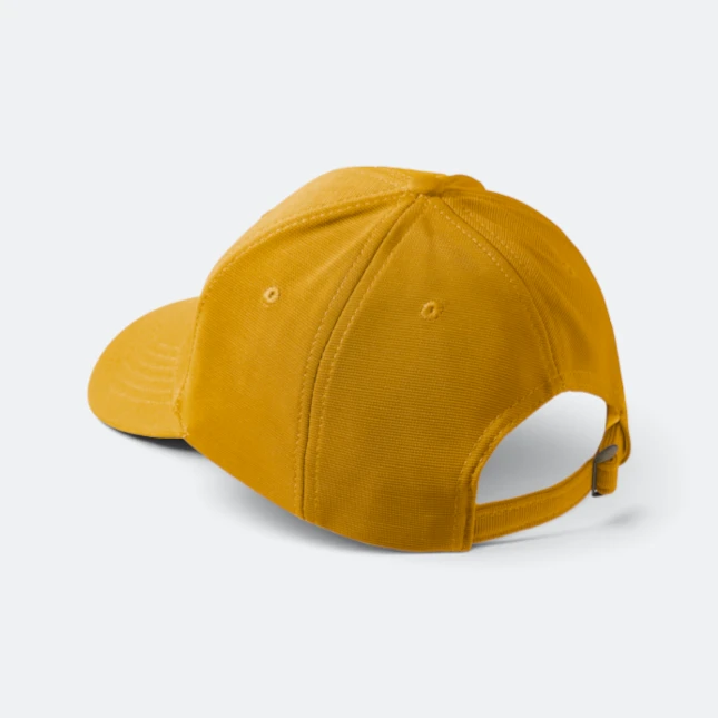 CP27 Polyester Baseball Cap 13 Colours Mustard Yellow Cp27 polyester baseball cap 13 colours mustard yellow back view