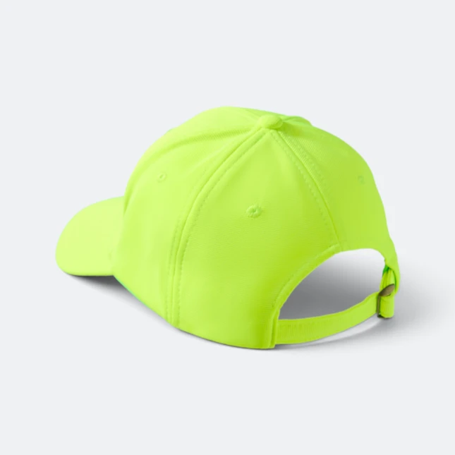 CP27 Polyester Baseball Cap 13 Colours Neon Yellow Cp27 polyester baseball cap 13 colours neon yellow back view
