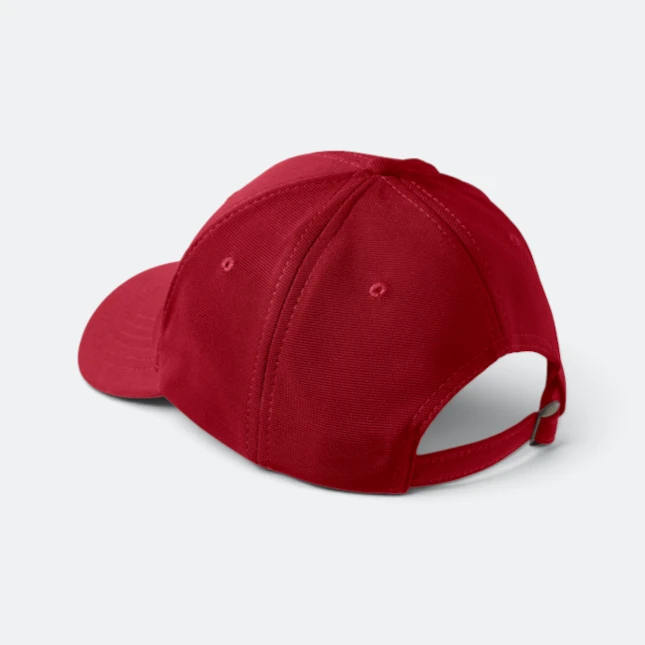 CP27 Polyester Baseball Cap 13 Colours Red Cp27 polyester baseball cap 13 colours red back view