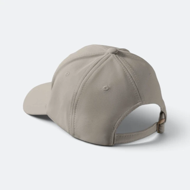 CP27 Polyester Baseball Cap 13 Colours Sand Cp27 polyester baseball cap 13 colours sand back view