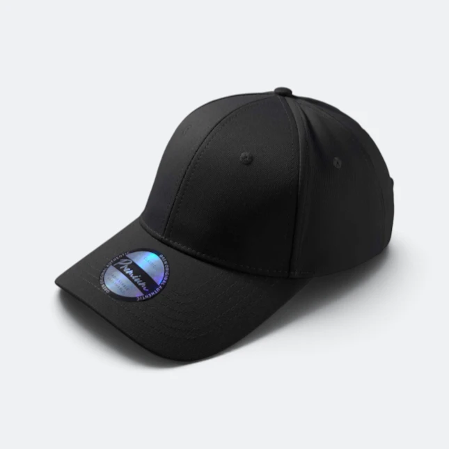 Cp28 premium polyester baseball cap black colour view