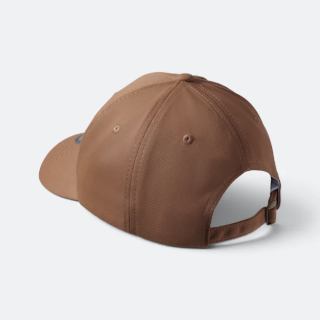 Cp28 premium polyester baseball cap caramel back view