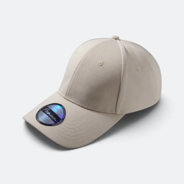 Cp28 premium polyester baseball cap khaki colour view
