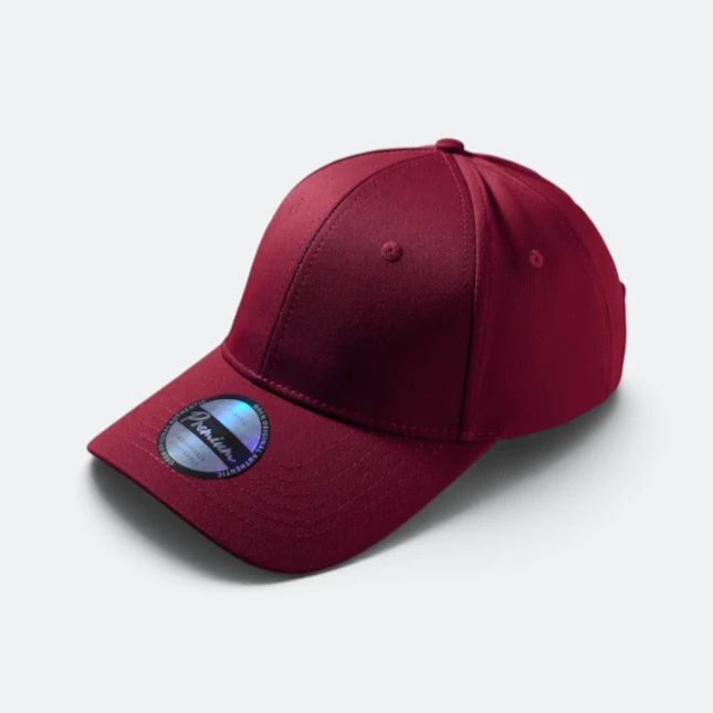 Cp28 premium polyester baseball cap maroon colour view