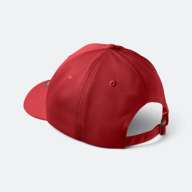 Cp28 premium polyester baseball cap red back view