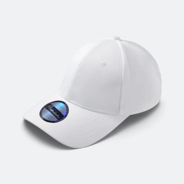 Cp28 premium polyester baseball cap white colour view