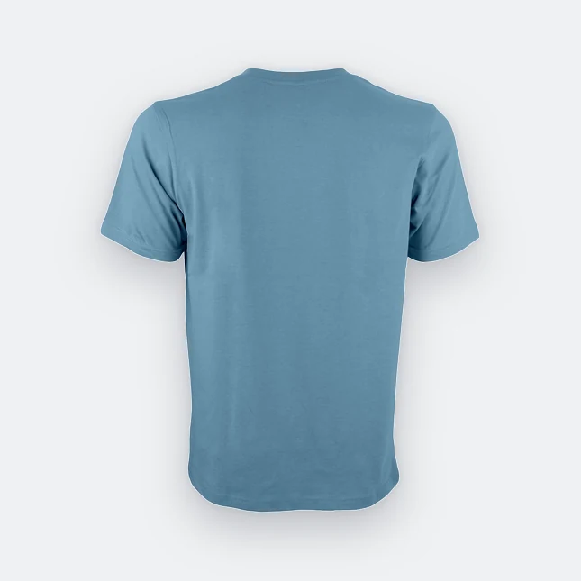 Ct51 comfy cotton short sleeve basic t-shirt air force blue back view