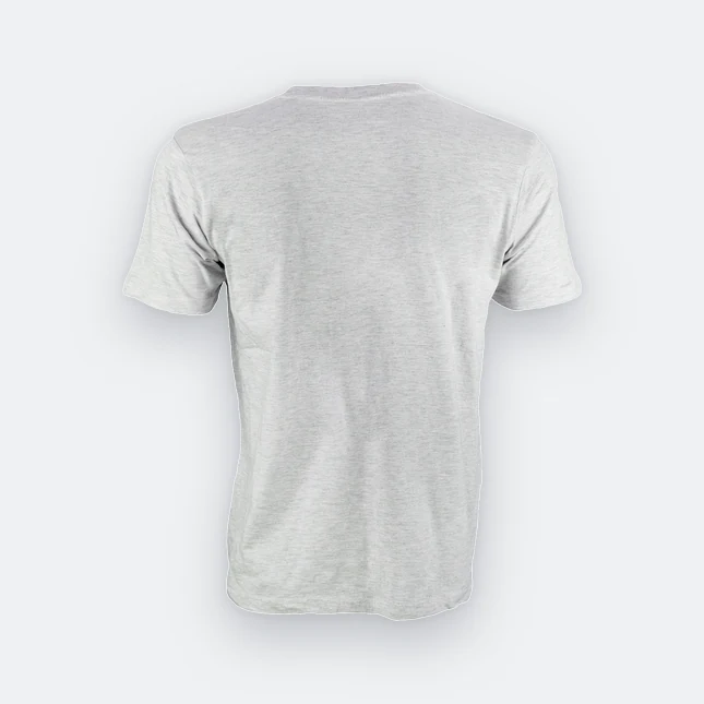 Ct51 comfy cotton short sleeve basic t-shirt ash grey back view