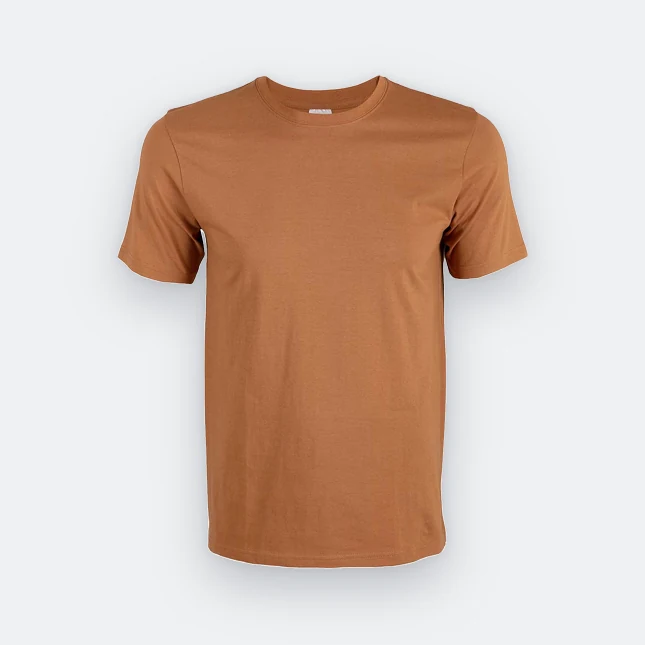 Ct51 comfy cotton short sleeve basic t-shirt caramel colour view