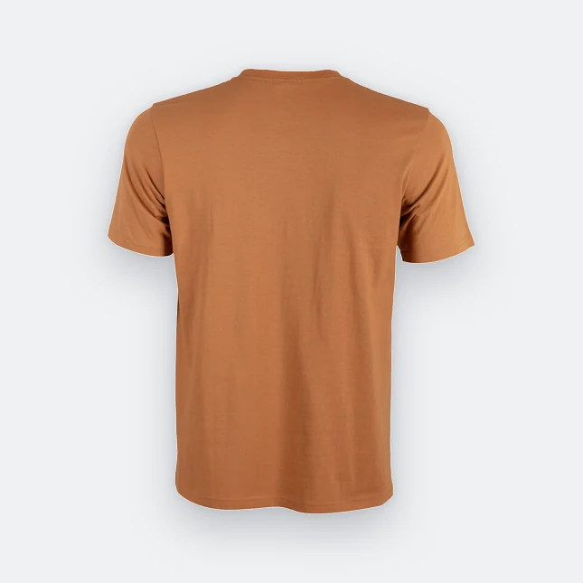 Ct51 comfy cotton short sleeve basic t-shirt caramel back view