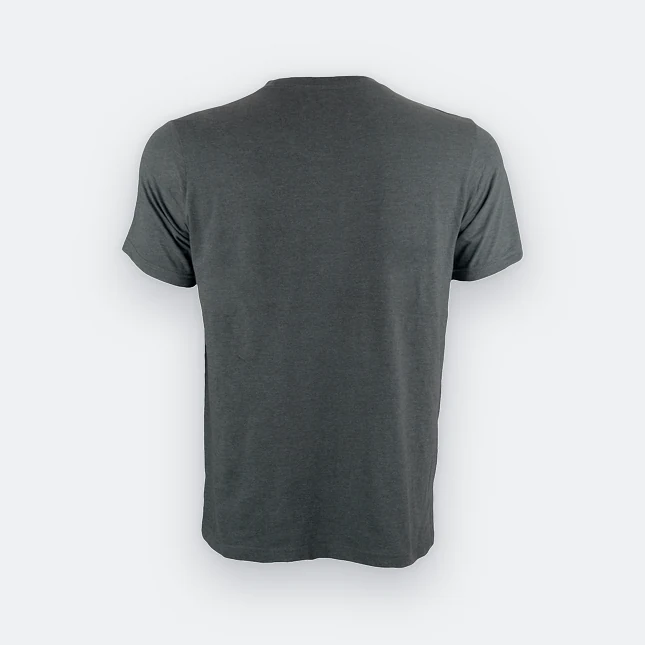 Ct51 comfy cotton short sleeve basic t-shirt dark grey melange back view