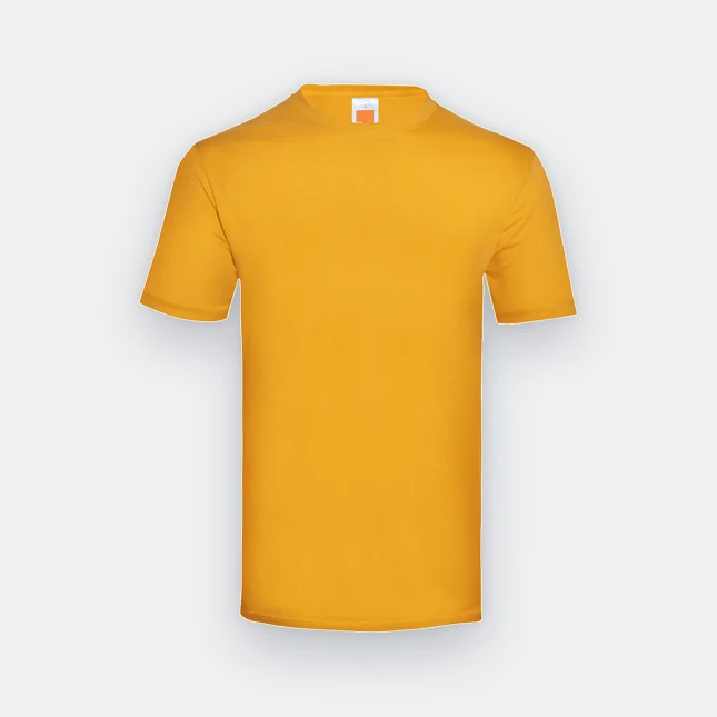 Ct51 comfy cotton short sleeve basic t-shirt gold colour view