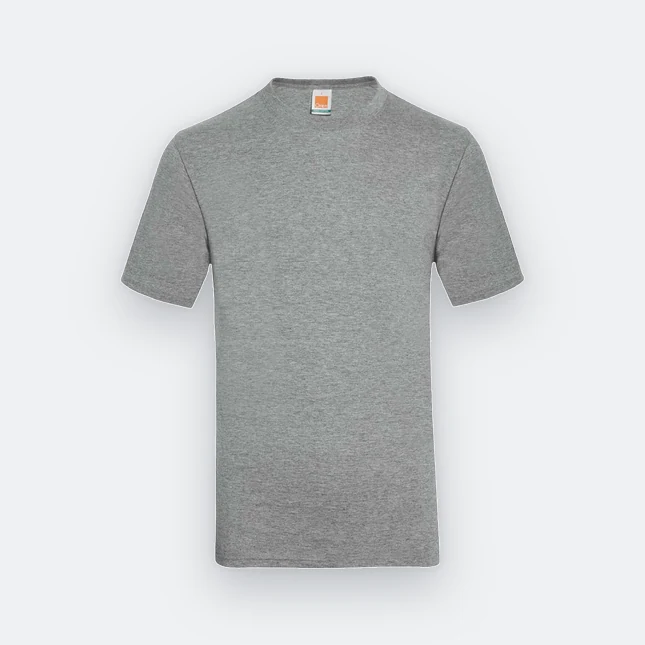 Ct51 comfy cotton short sleeve basic t-shirt grey melange colour view