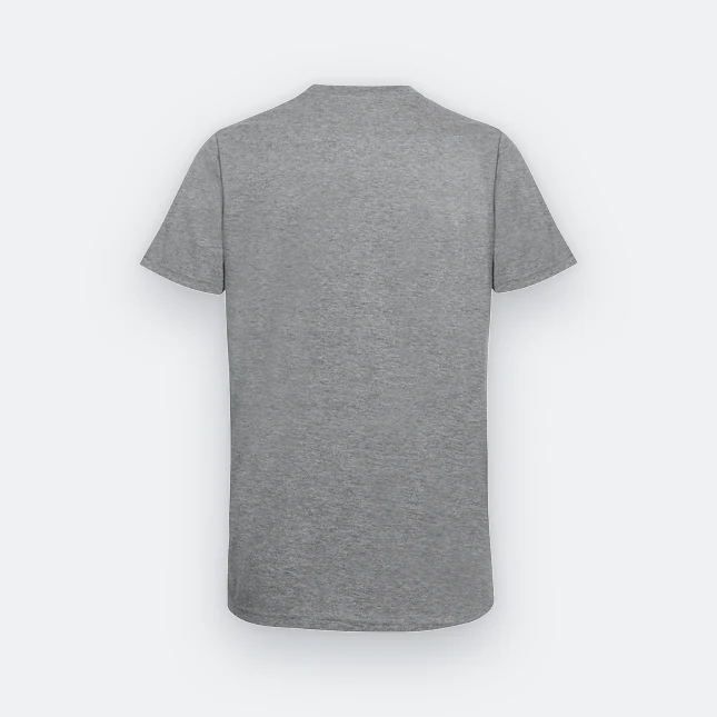 Ct51 comfy cotton short sleeve basic t-shirt grey melange back view