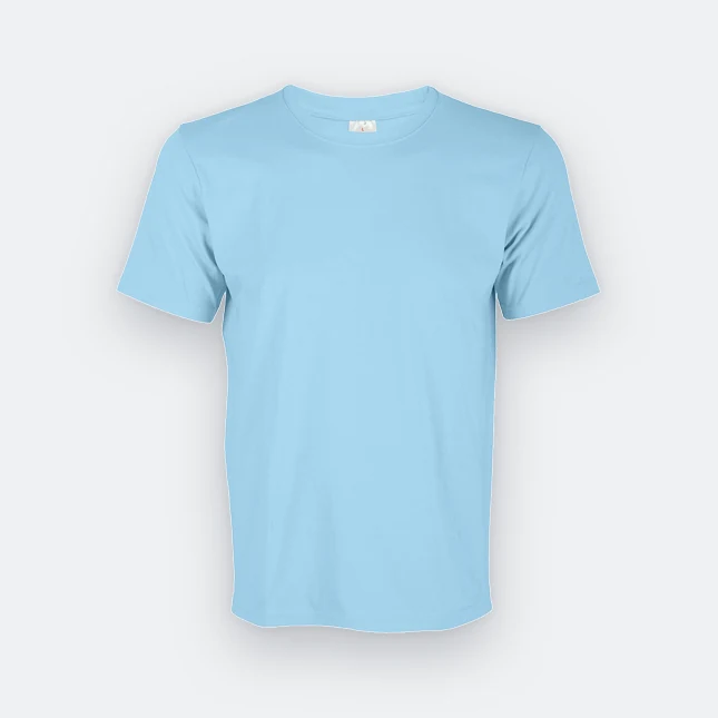 Ct51 comfy cotton short sleeve basic t-shirt light blue colour view
