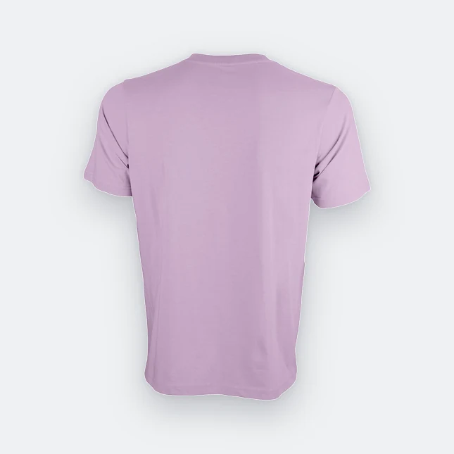 Ct51 comfy cotton short sleeve basic t-shirt light purple back view