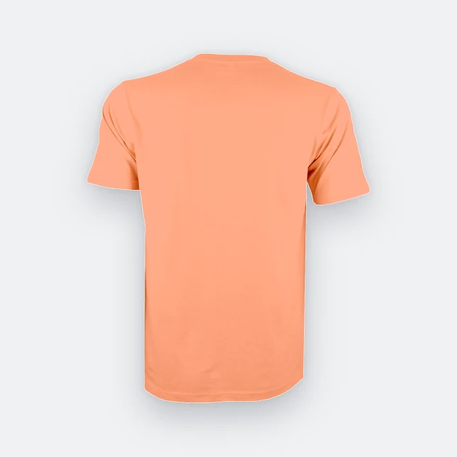 Ct51 comfy cotton short sleeve basic t-shirt light salmon back view
