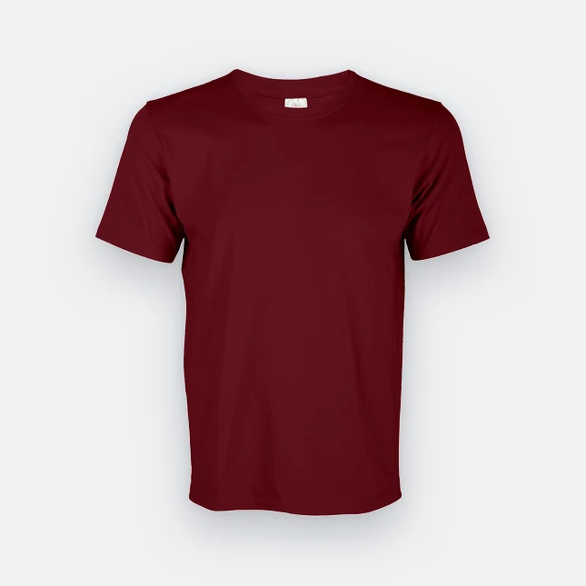 Ct51 comfy cotton short sleeve basic t-shirt maroon colour view