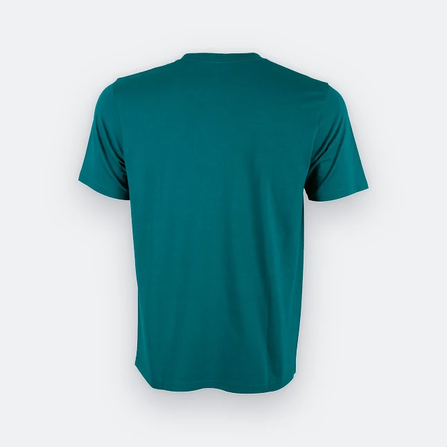 Ct51 comfy cotton short sleeve basic t-shirt midnight green back view