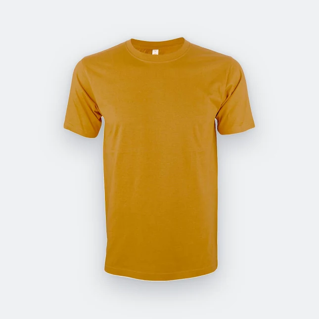 Ct51 comfy cotton short sleeve basic t-shirt mustard yellow colour view