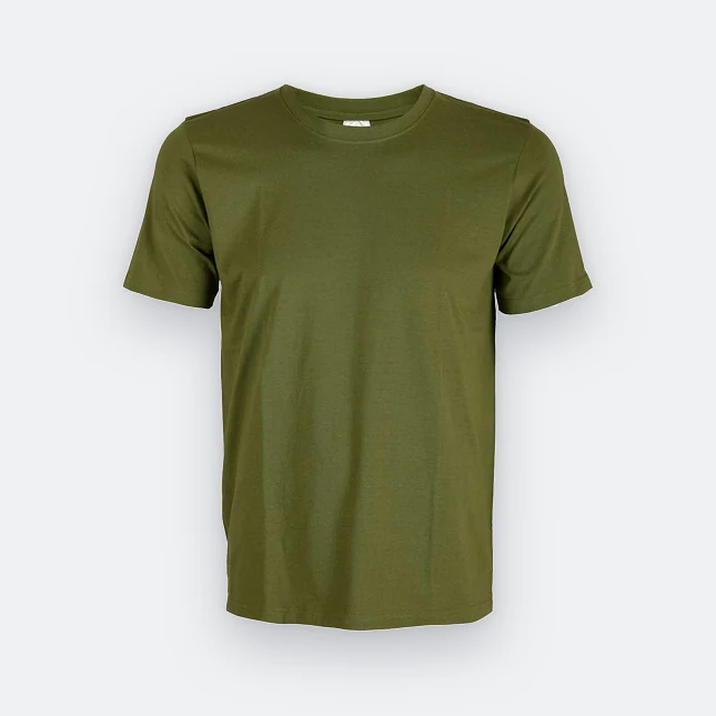 Ct51 comfy cotton short sleeve basic t-shirt olive colour view