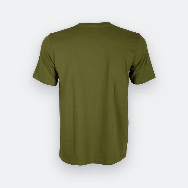 Ct51 comfy cotton short sleeve basic t-shirt olive back view