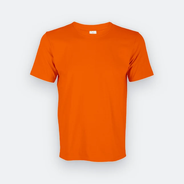 Ct51 comfy cotton short sleeve basic t-shirt orange colour view