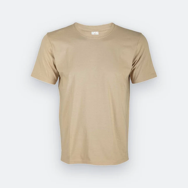 Ct51 comfy cotton short sleeve basic t-shirt sand colour view