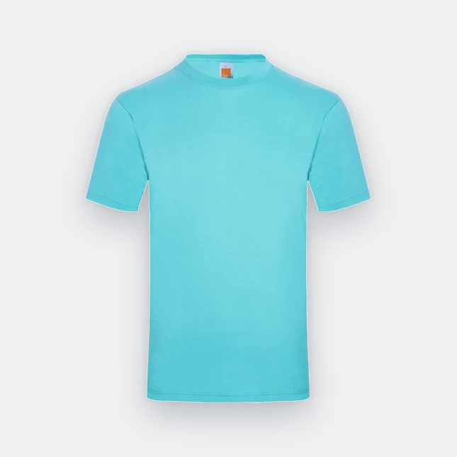 Ct51 comfy cotton short sleeve basic t-shirt tiffany blue colour view