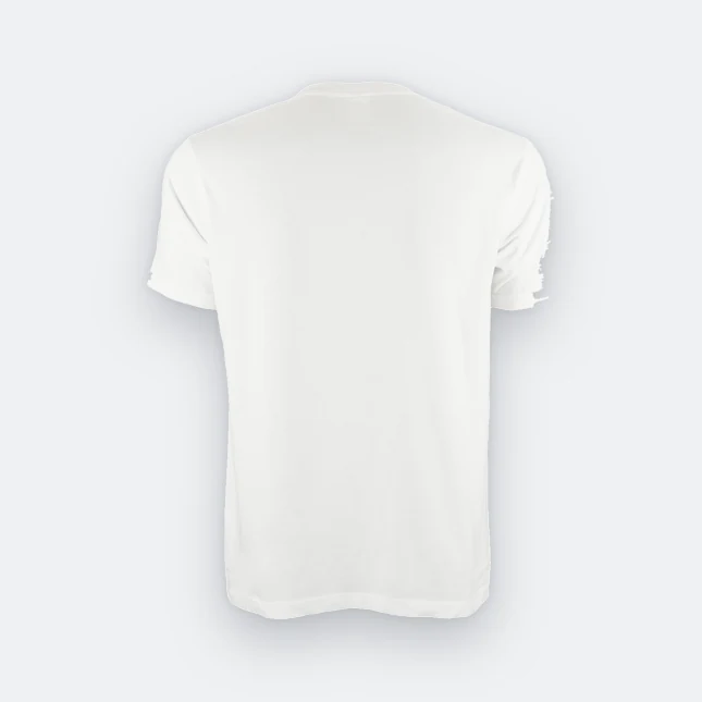 Ct51 comfy cotton short sleeve basic t-shirt white back view