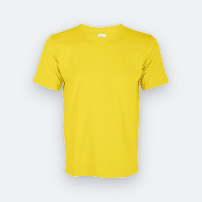 Ct51 comfy cotton short sleeve basic t-shirt yellow colour view
