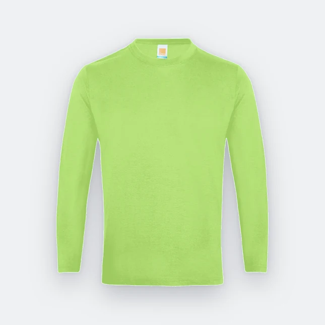 Ct54 comfy cotton long sleeve basic t-shirt avocado colour view