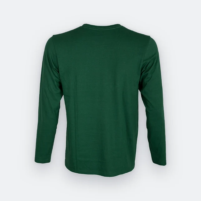 Ct54 comfy cotton long sleeve basic t-shirt forest green back view