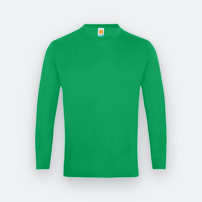Ct54 comfy cotton long sleeve basic t-shirt milo green colour view