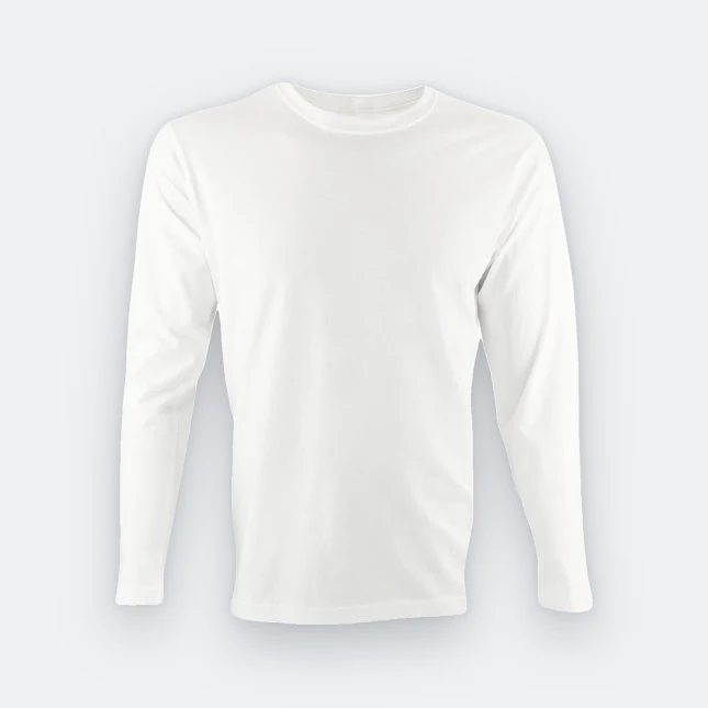 Ct54 comfy cotton long sleeve basic t-shirt white colour view