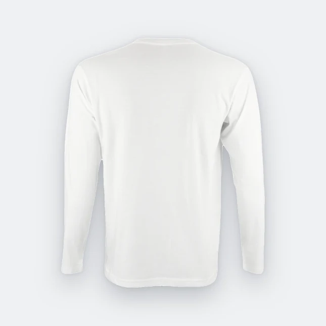 Ct54 comfy cotton long sleeve basic t-shirt white back view