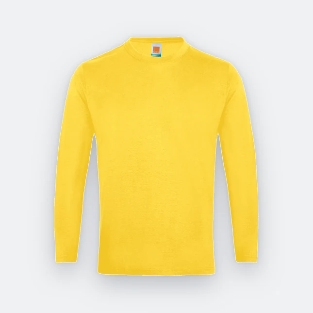 Ct54 comfy cotton long sleeve basic t-shirt yellow colour view