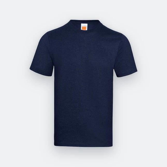 Ct60 superior cotton short sleeve basic t-shirt dark blue melange colour view