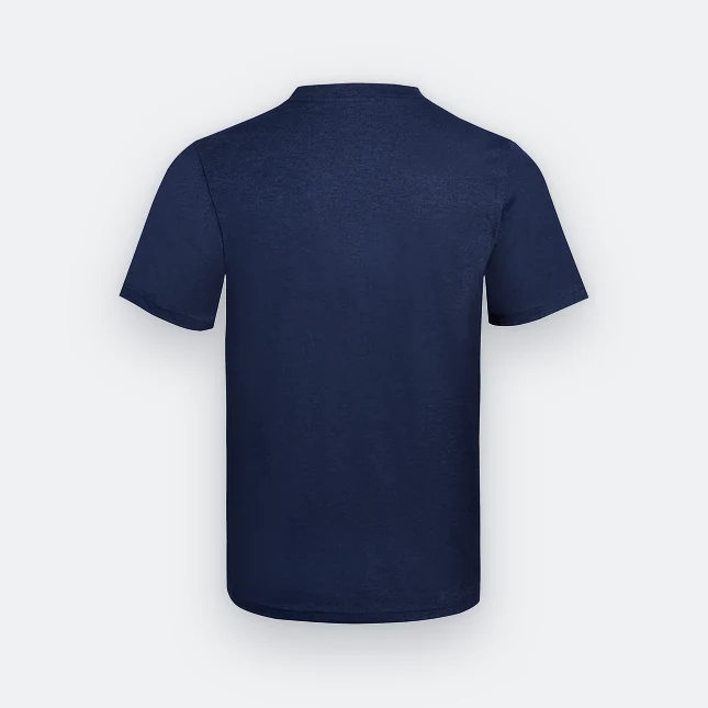 Ct60 superior cotton short sleeve basic t-shirt dark blue melange back view