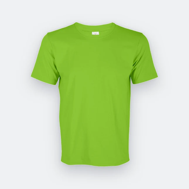 Ct60 superior cotton short sleeve basic t-shirt lime green colour view