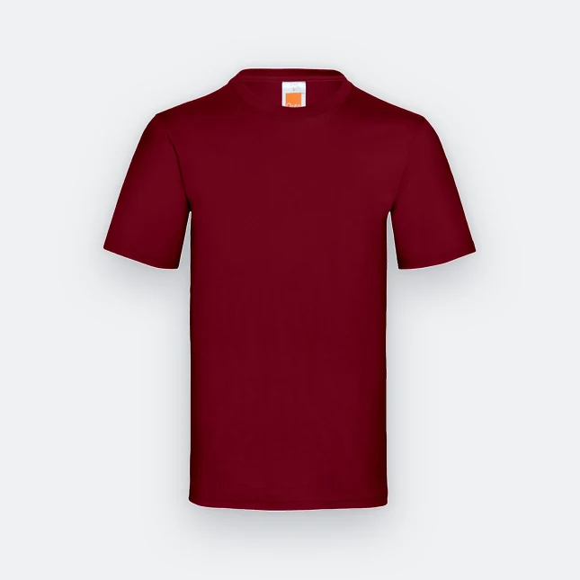 Ct60 superior cotton short sleeve basic t-shirt maroon colour view