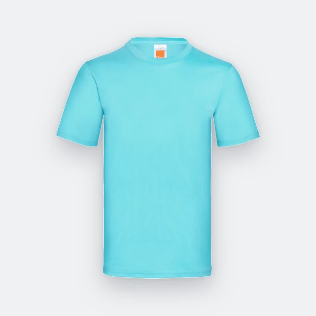 Ct60 superior cotton short sleeve basic t-shirt tiffany blue colour view