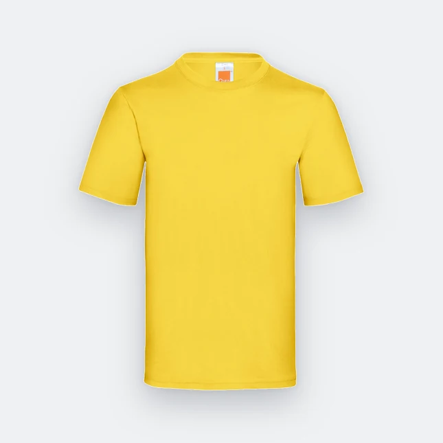 Ct60 superior cotton short sleeve basic t-shirt yellow colour view