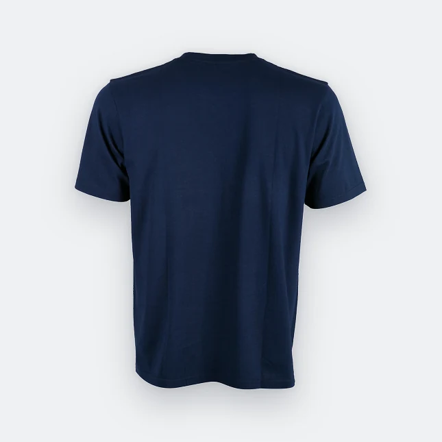 Ct71 superb cotton short sleeve basic t-shirt navy pro back view