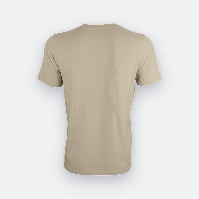 Ct71 superb cotton short sleeve basic t-shirt sand back view