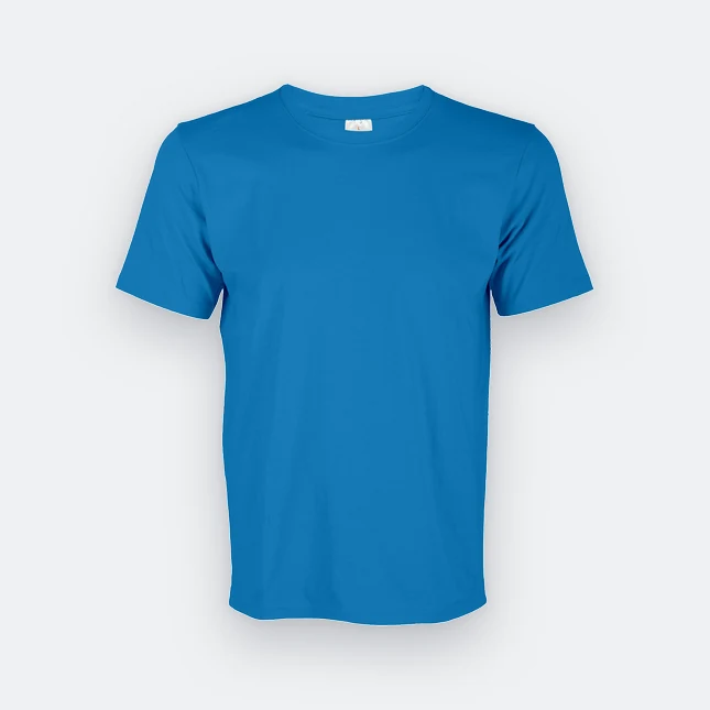 Ct71 superb cotton short sleeve basic t-shirt sea blue colour view