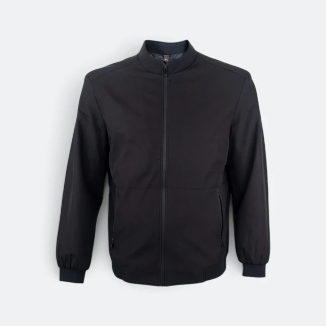 Ej03 bomber jacket unisex full-zip black colour view