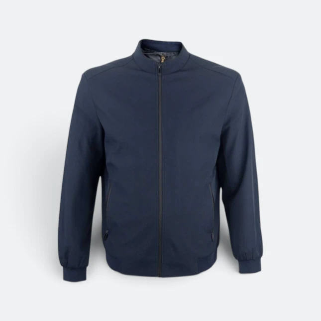 Ej03 bomber jacket unisex full-zip navy colour view