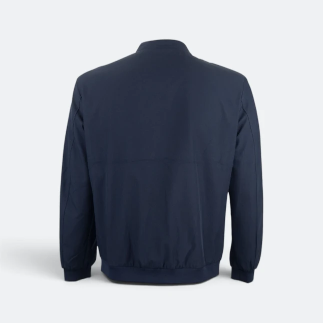 Ej03 bomber jacket unisex full-zip navy back view